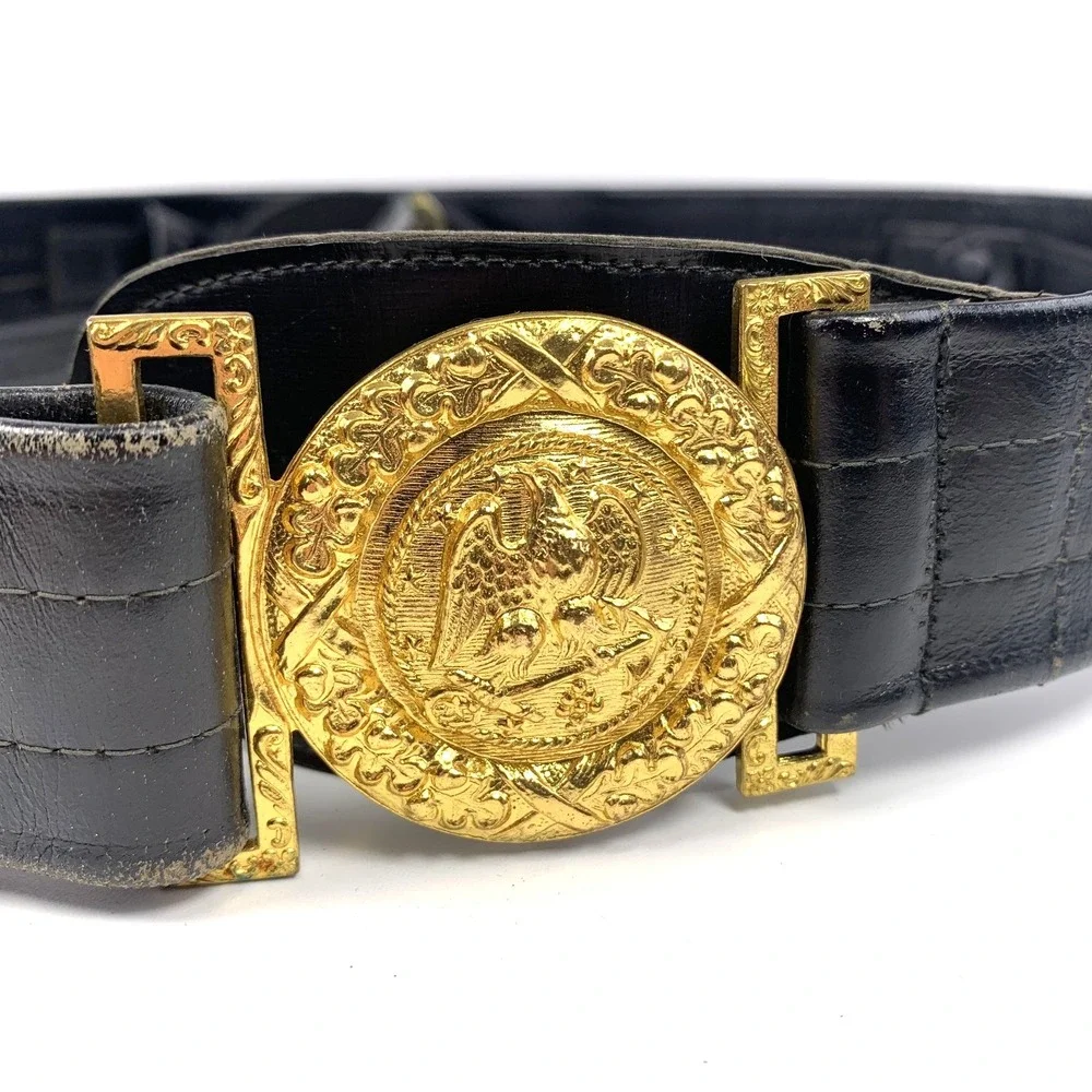 Vintage US Navy Officers Sword Belt & Buckle w/ Hangers Size 34 N.S. Meyer NY